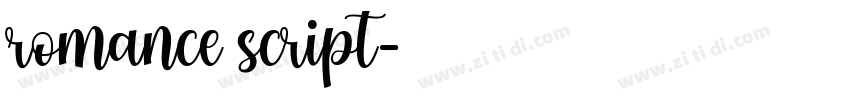 romance script字体转换 romance script字体转换